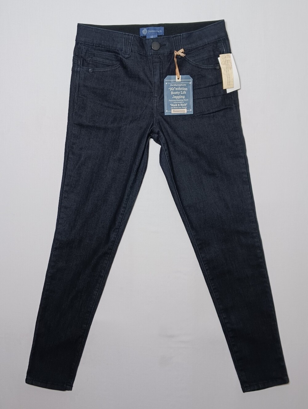 Democracy "Ab" Solution Booty Lift Jegging Size 10 Dark Indigo 32X30 NWT